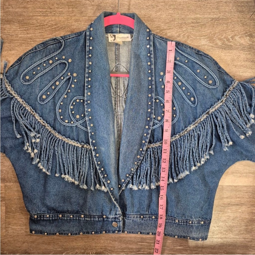 Fringe Denim Jacket - image 3